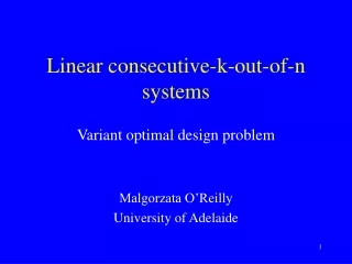 Linear consecutive-k-out-of-n systems