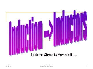 Induction --&gt;Inductors