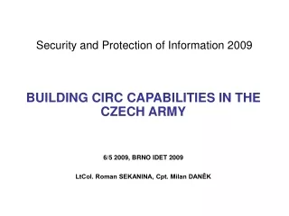 Security and Protection of Information 2009