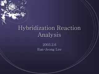 Hybridization Reaction Analysis