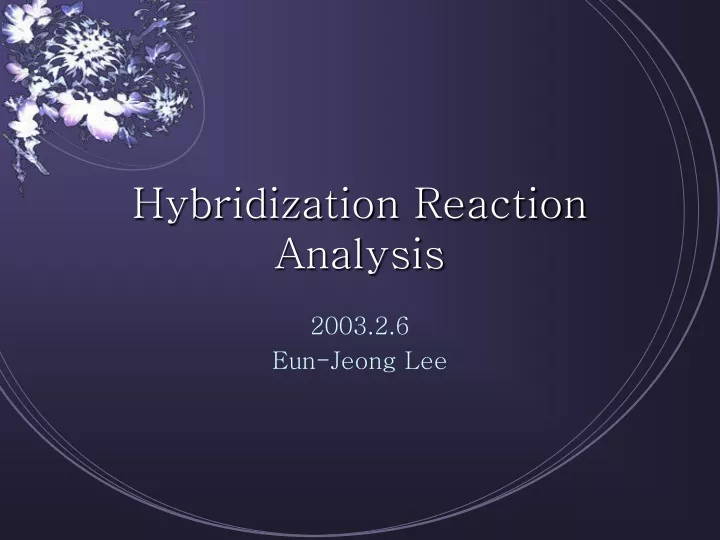 hybridization reaction analysis