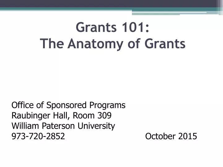 grants 101 the anatomy of grants