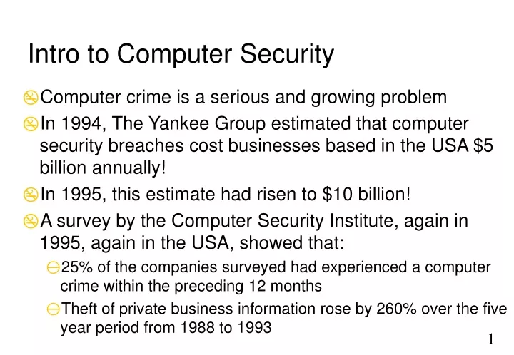 intro to computer security