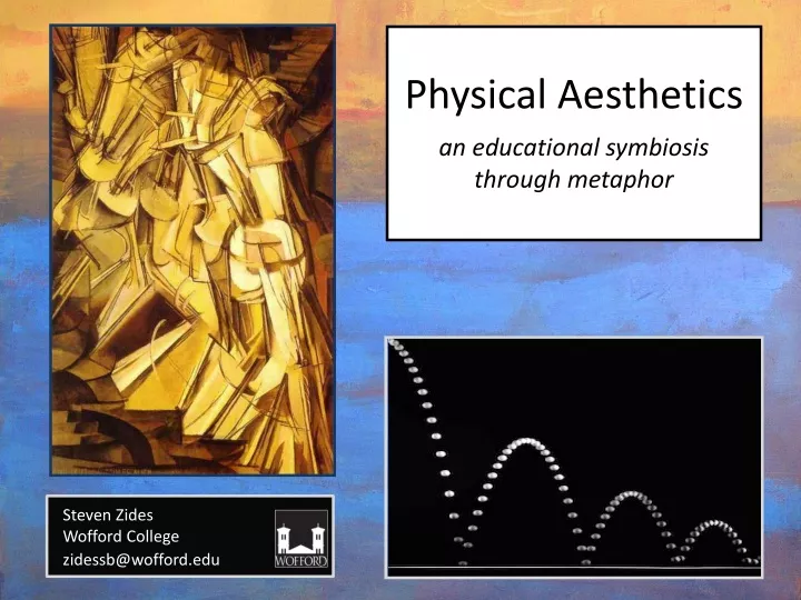 physical aesthetics an educational symbiosis through metaphor