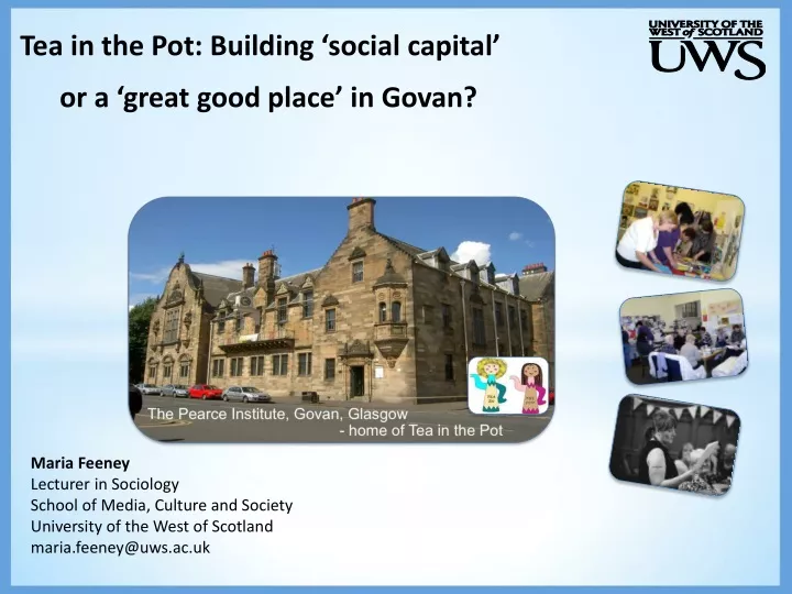 tea in the pot building social capital or a great