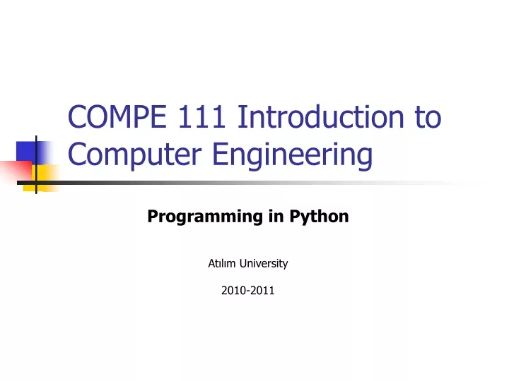 compe 111 introduction to computer engineering