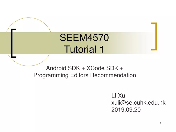 seem4570 tutorial 1