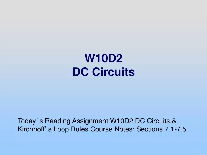 w10d2 dc circuits