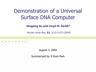 Demonstration of a Universal Surface DNA Computer