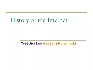 History of the Internet