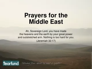 Prayers for the Middle East