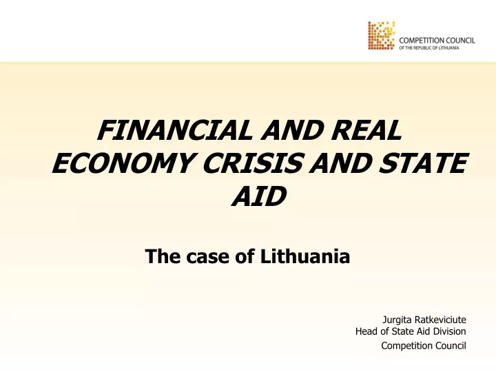 financial and real economy crisis and state