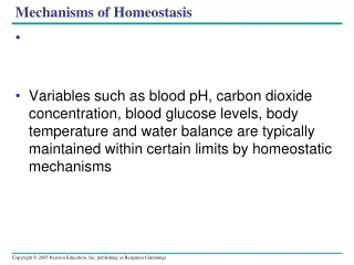 Mechanisms of Homeostasis