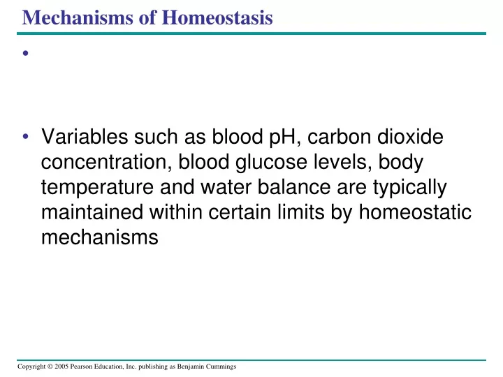 mechanisms of homeostasis