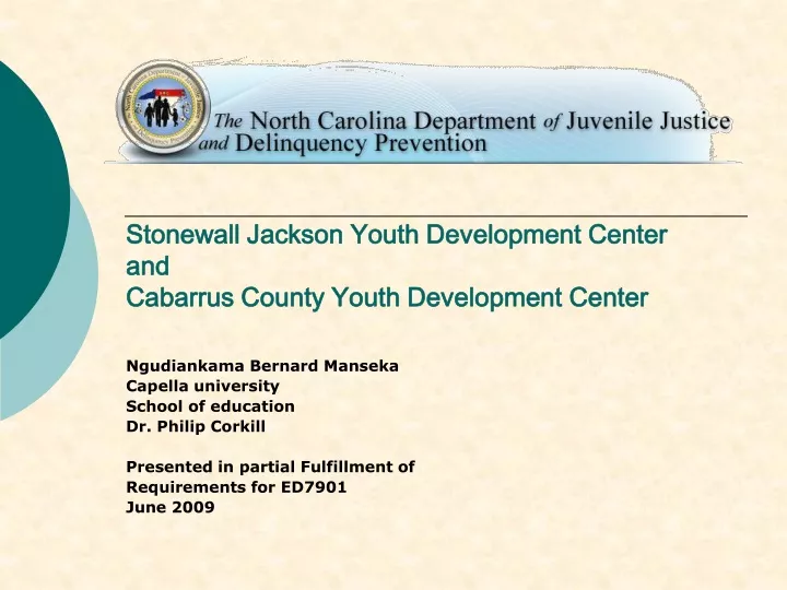 stonewall jackson youth development center and cabarrus county youth development center