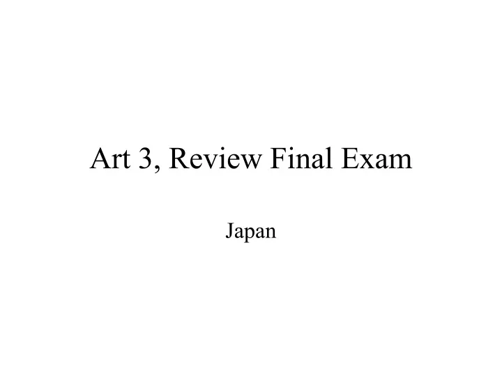 art 3 review final exam