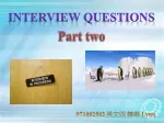 Interview questions - slide 1