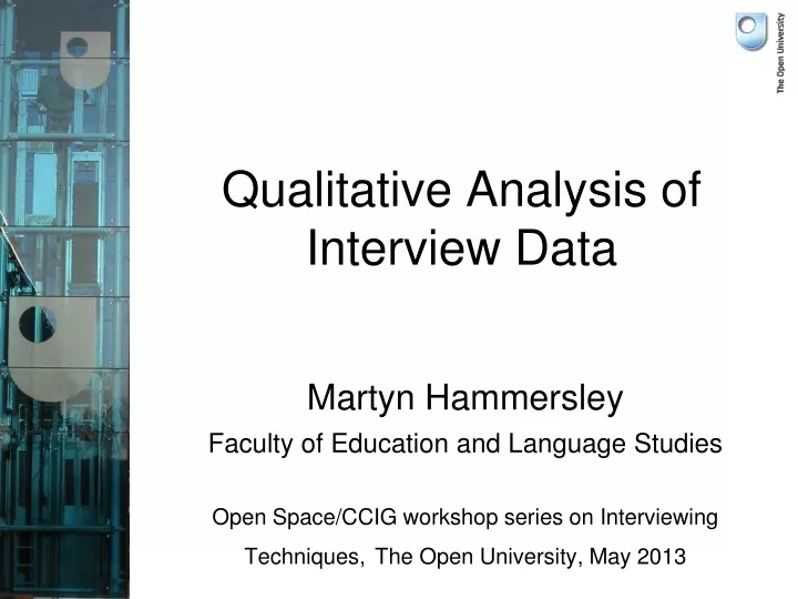 qualitative analysis of interview data