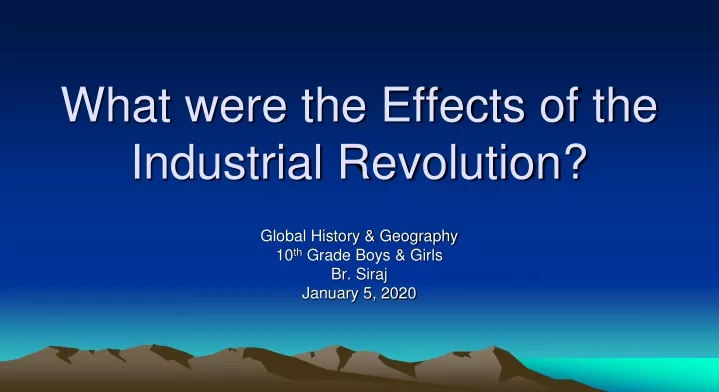what were the effects of the industrial revolution