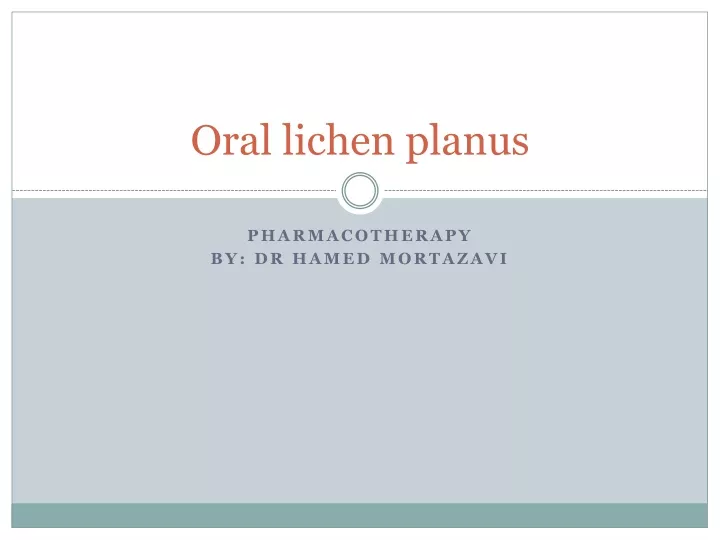 oral lichen planus