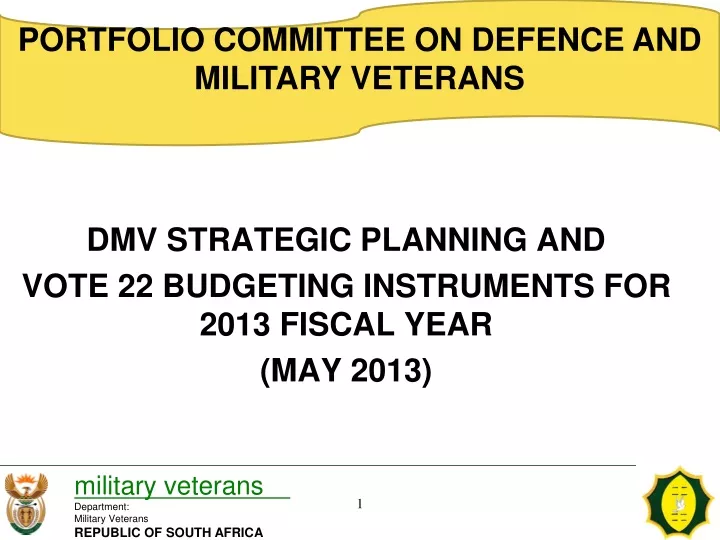 portfolio committee on defence and military