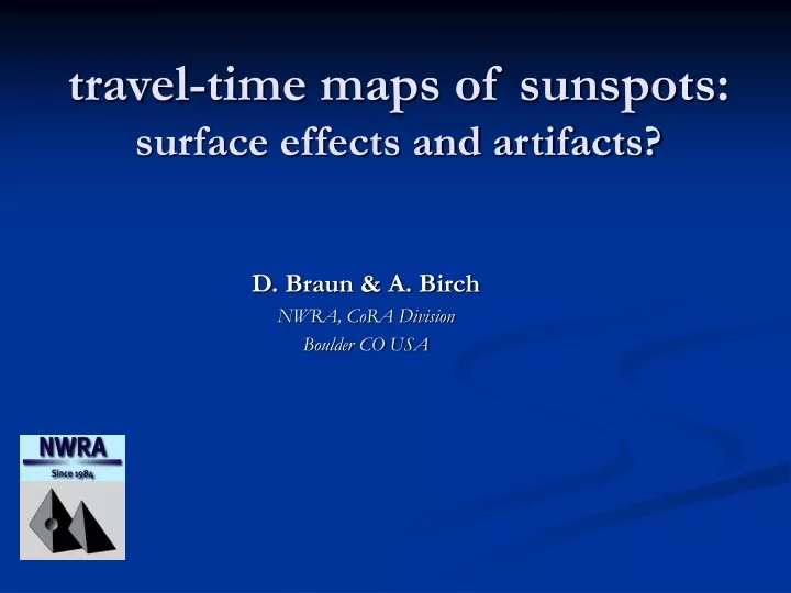 travel time maps of sunspots surface effects and artifacts