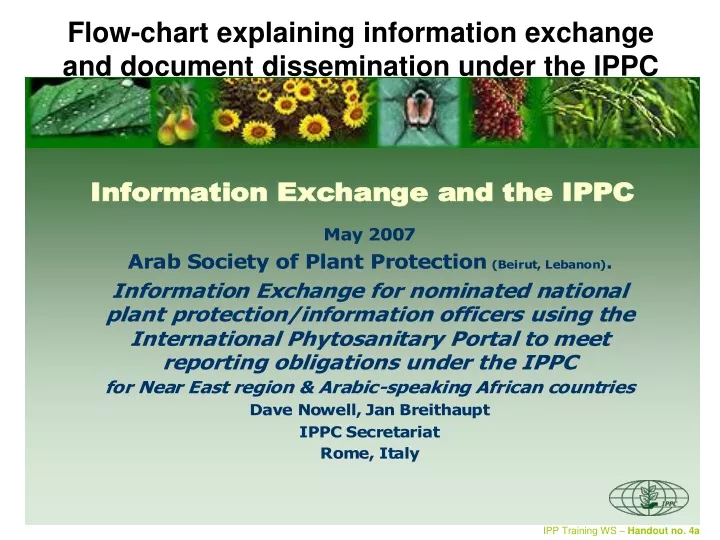 flow chart explaining information exchange and document dissemination under the ippc
