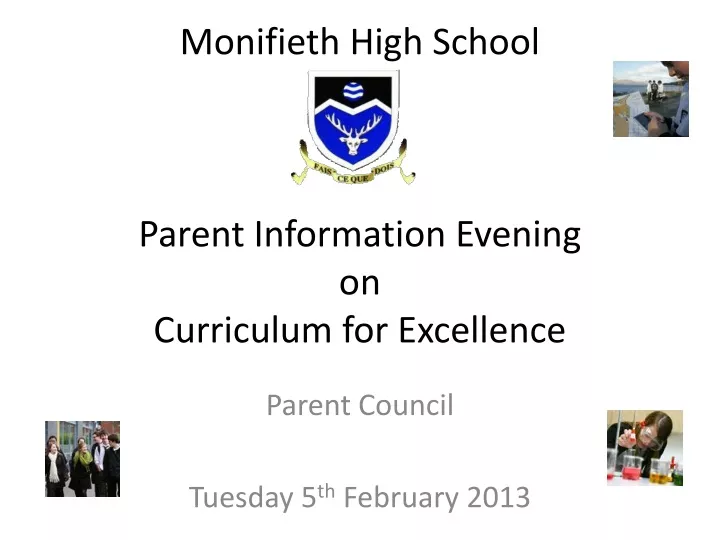 monifieth high school parent information evening on curriculum for excellence