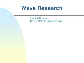 Wave Research