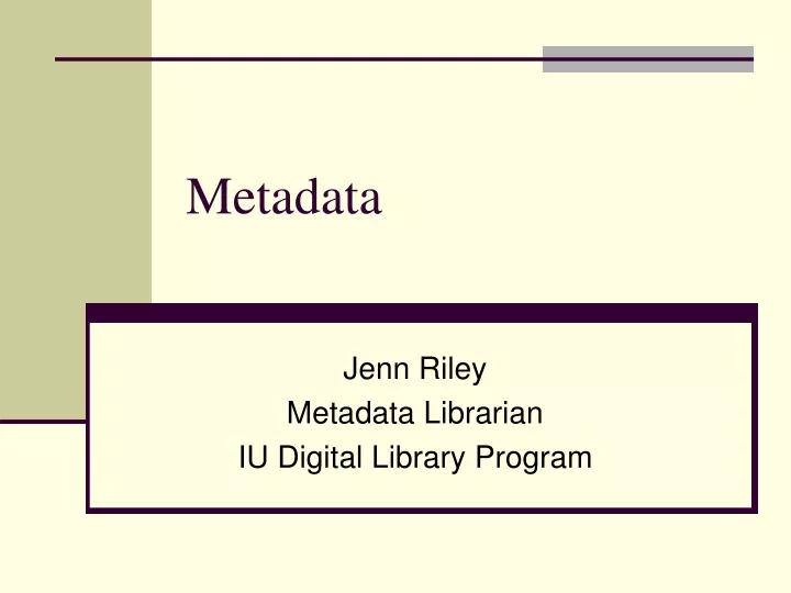 metadata