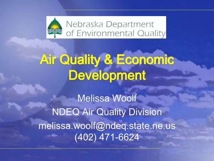 air quality economic development