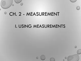 i using measurements