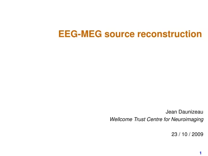 eeg meg source reconstruction