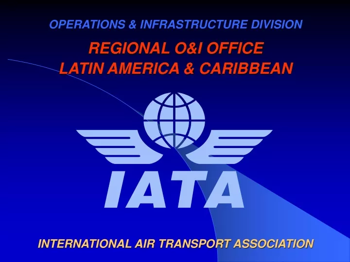operations infrastructure division regional