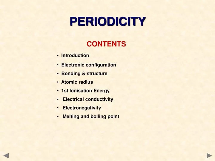 periodicity