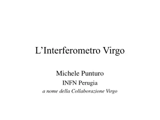 L’Interferometro Virgo