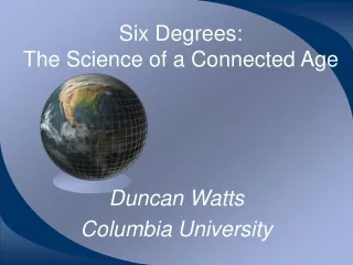 Six Degrees:  The Science of a Connected Age