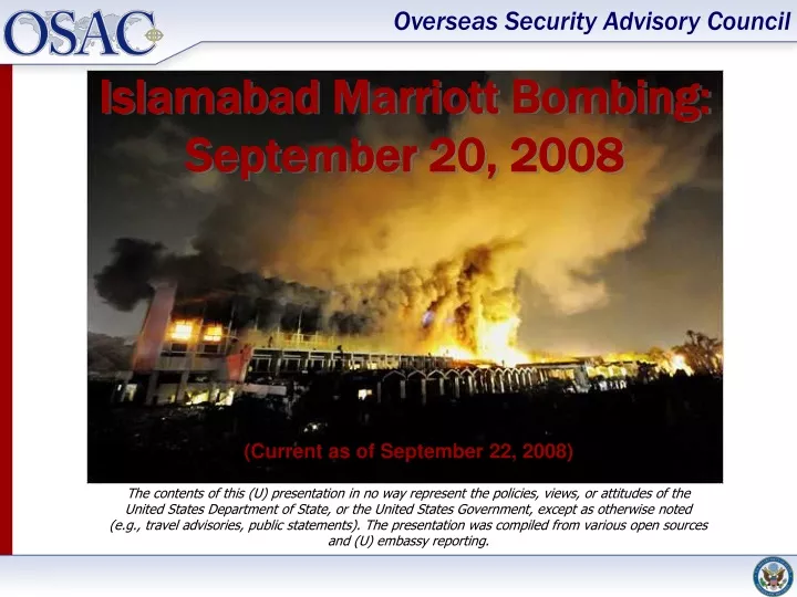 islamabad marriott bombing september 20 2008