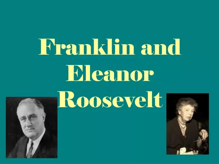franklin and eleanor roosevelt