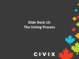 Slide Deck 13:  The Voting Process