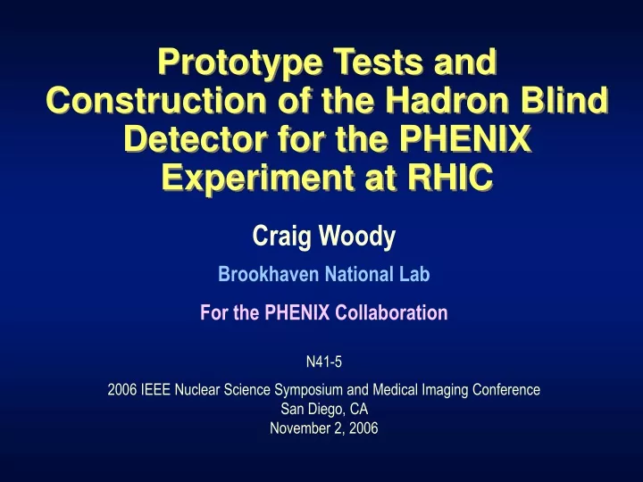 prototype tests and construction of the hadron blind detector for the phenix experiment at rhic