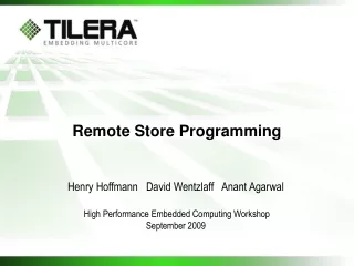 Remote Store Programming