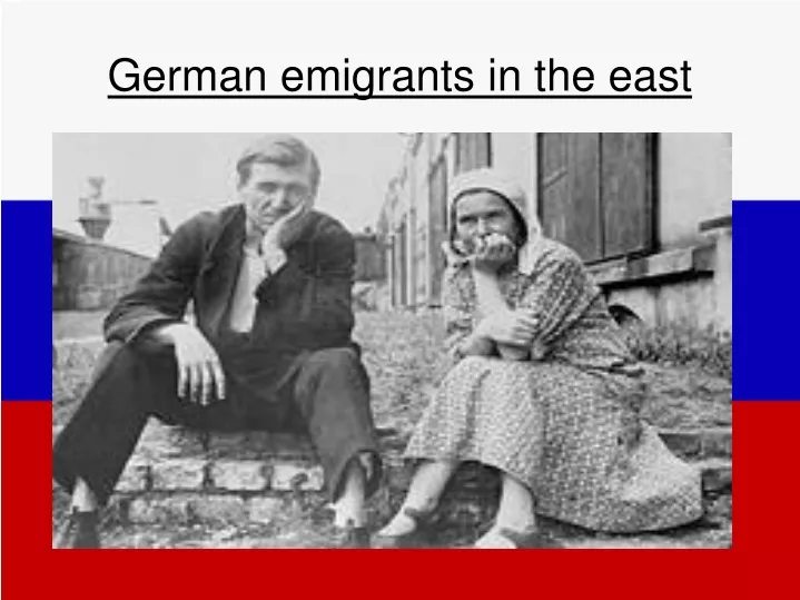 german emigrants in the east