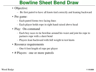 Bowline Sheet Bend Draw