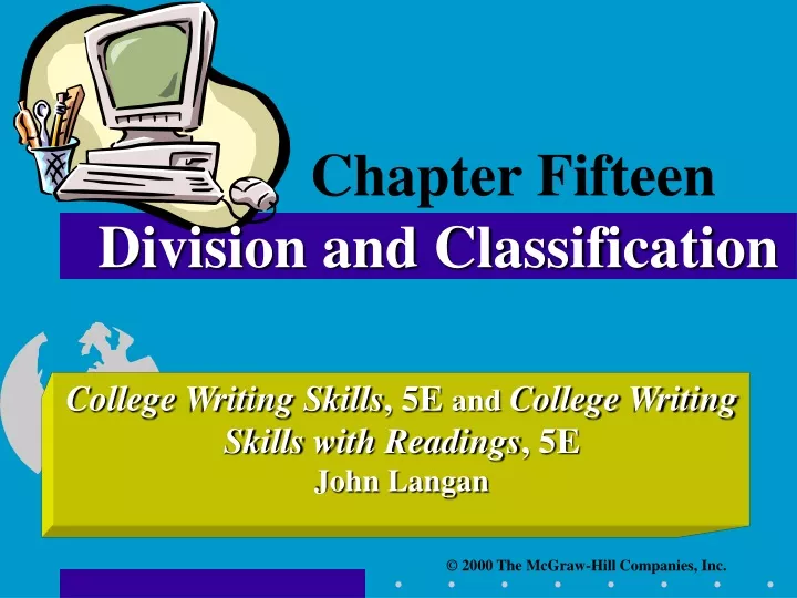 chapter fifteen division and classification