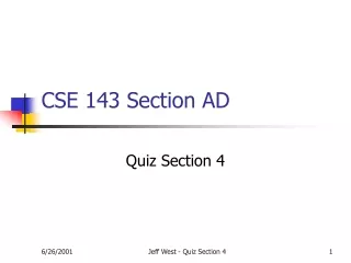 CSE 143 Section AD