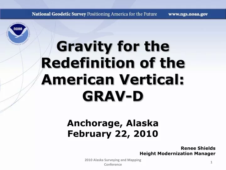 gravity for the redefinition of the american