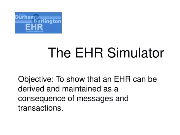 the ehr simulator