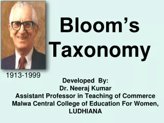 Bloom’s  Taxonomy
