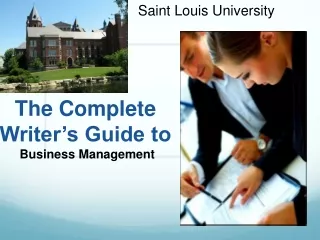 The Complete Writer’s Guide to  Business Management